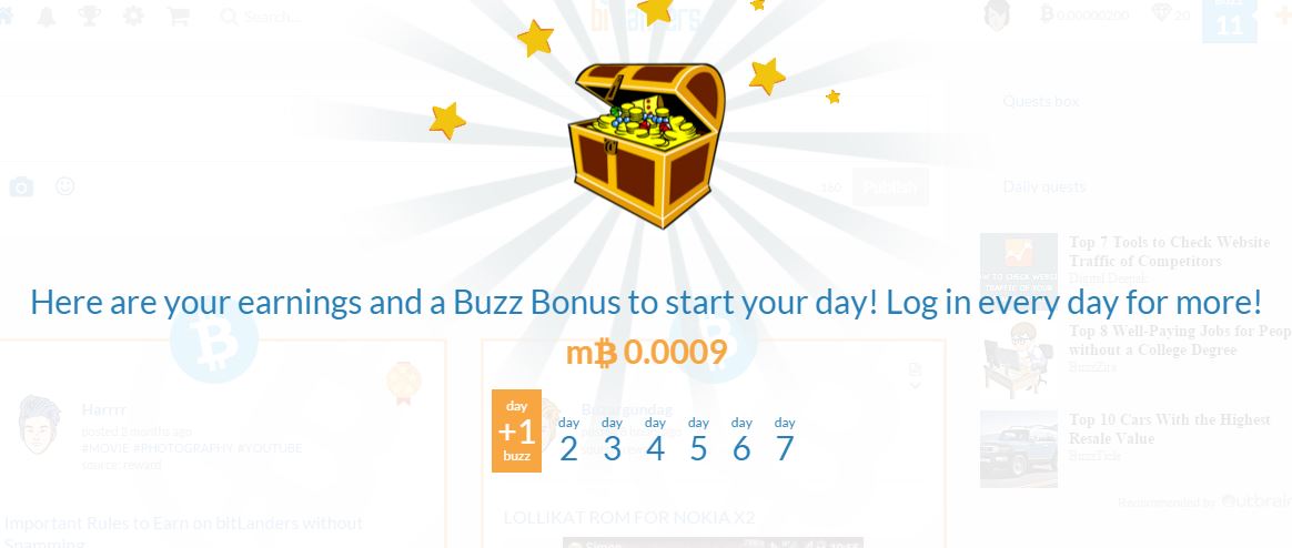 bitlanders login bonus